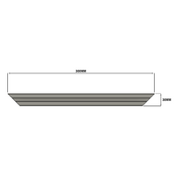 40-33030-3 MODULAR SOLUTIONS PROFILE<BR>30 SERIES 30MM X 30MM DIAGONAL BRACE CUT AT A 45 DEG ANGLE, 300MM